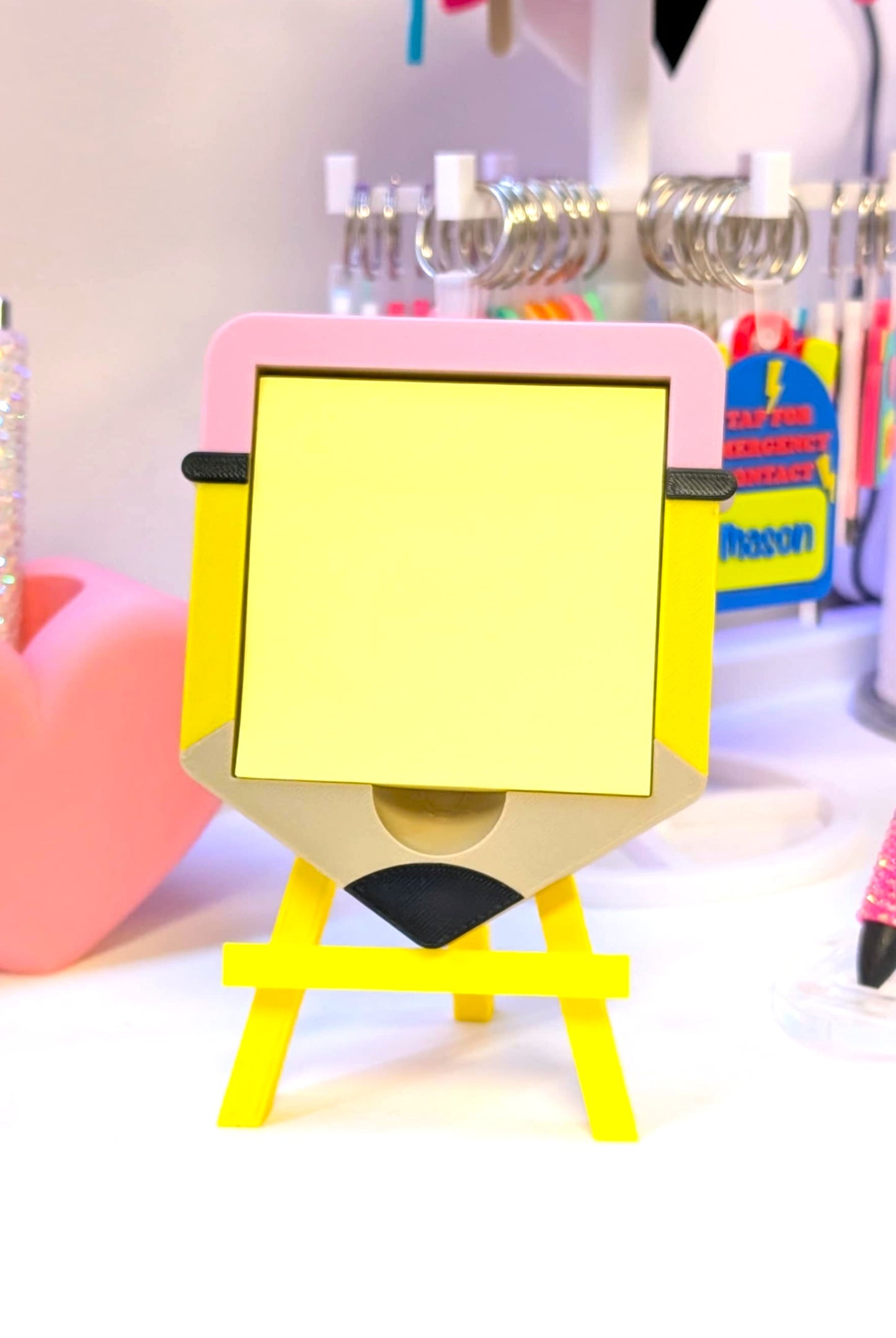 Pencil Sticky Note Holder - STL & 3MF - Digital Download