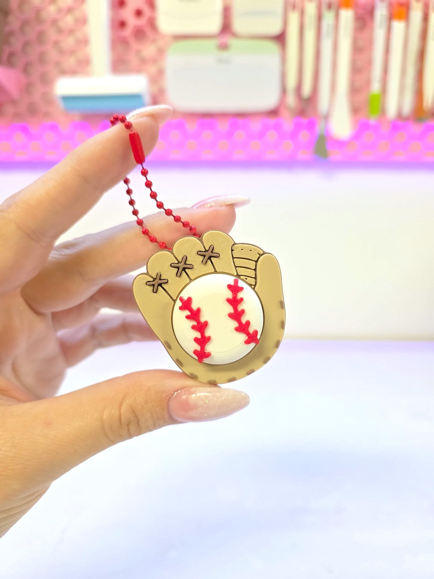 Baseball Softball Glove Fidget Clicker STL & 3MF 3D Print File (Digital Download)