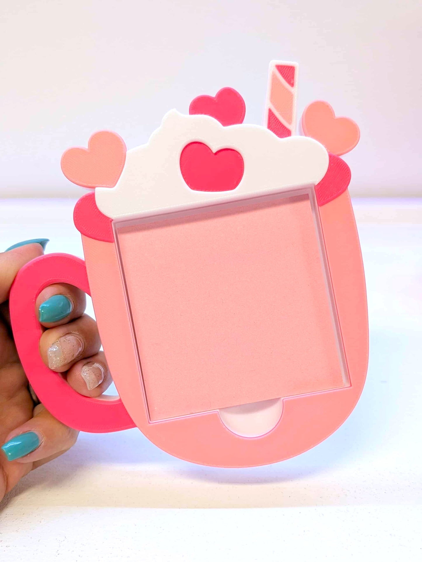 Cute Coffee Sticky Note Holder - STL & 3MF - Digital Download