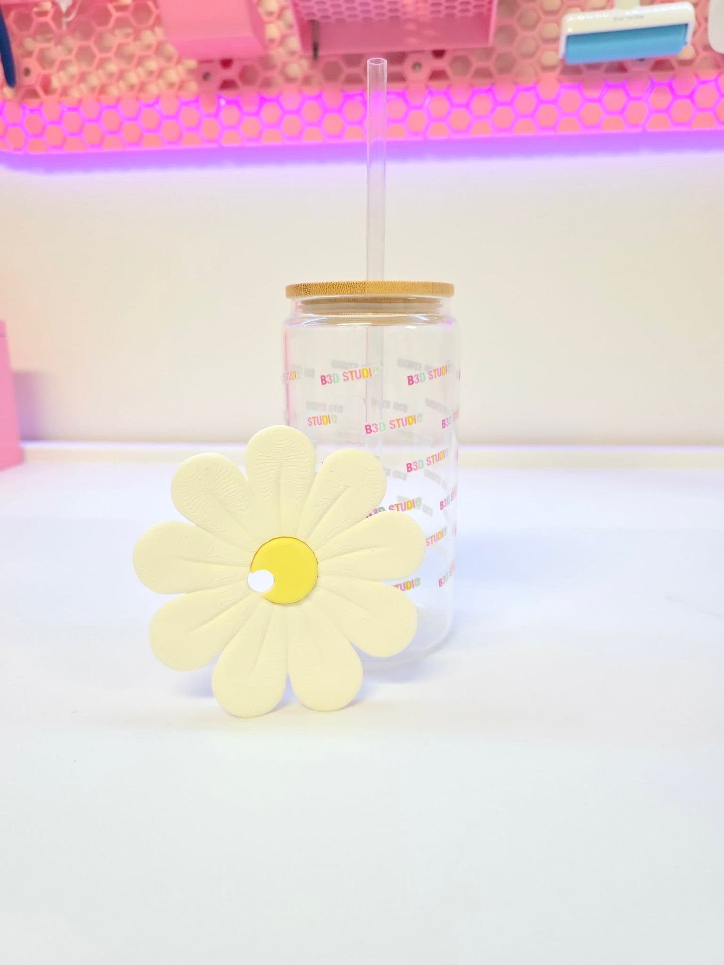 Daisy Lid Topper: 3D Print STL & 3MF File Cup Toppers (Digital Download)