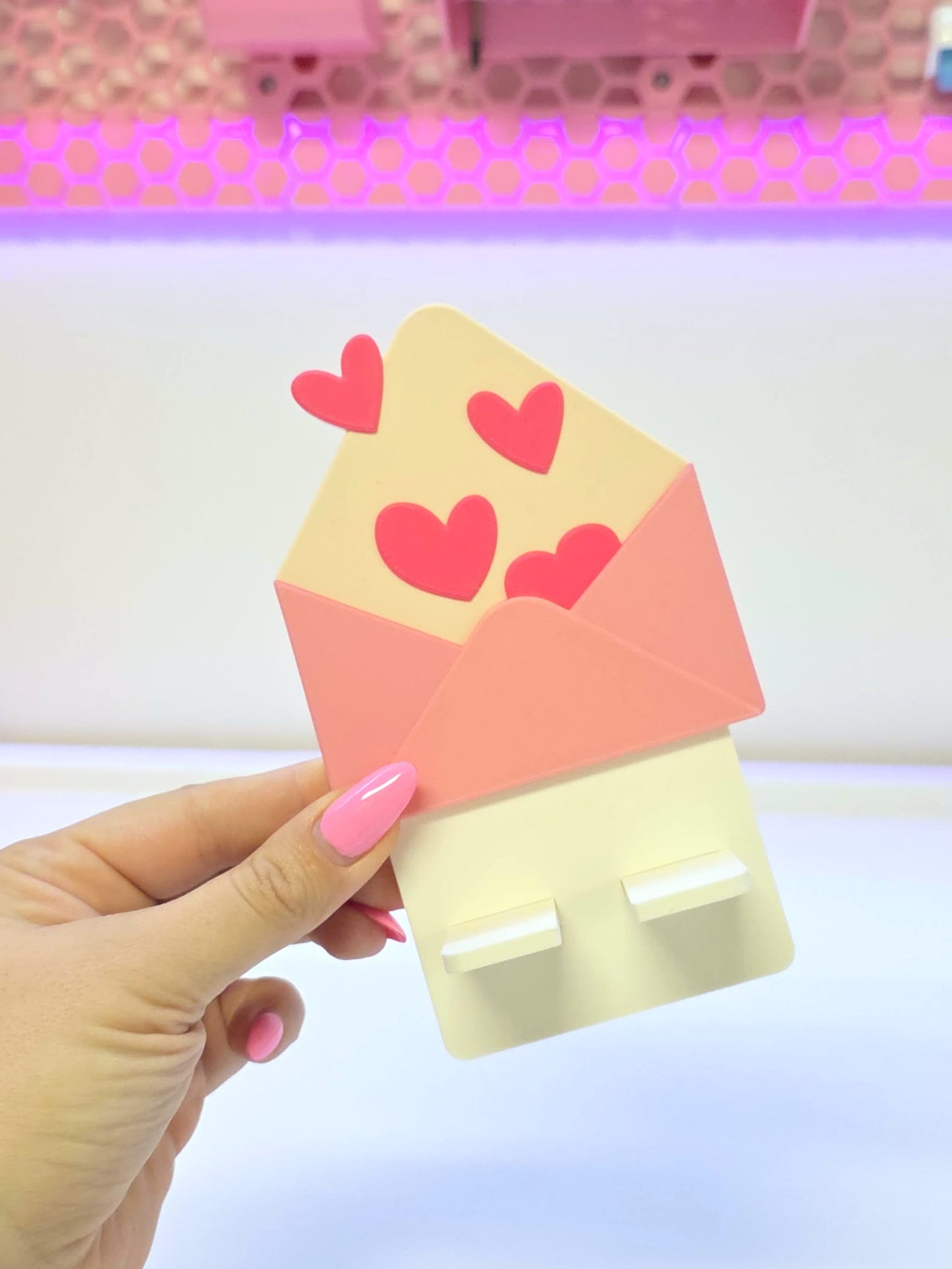 Love Letter Phone Holder 3D Print File (STL/3MF Digital Download)