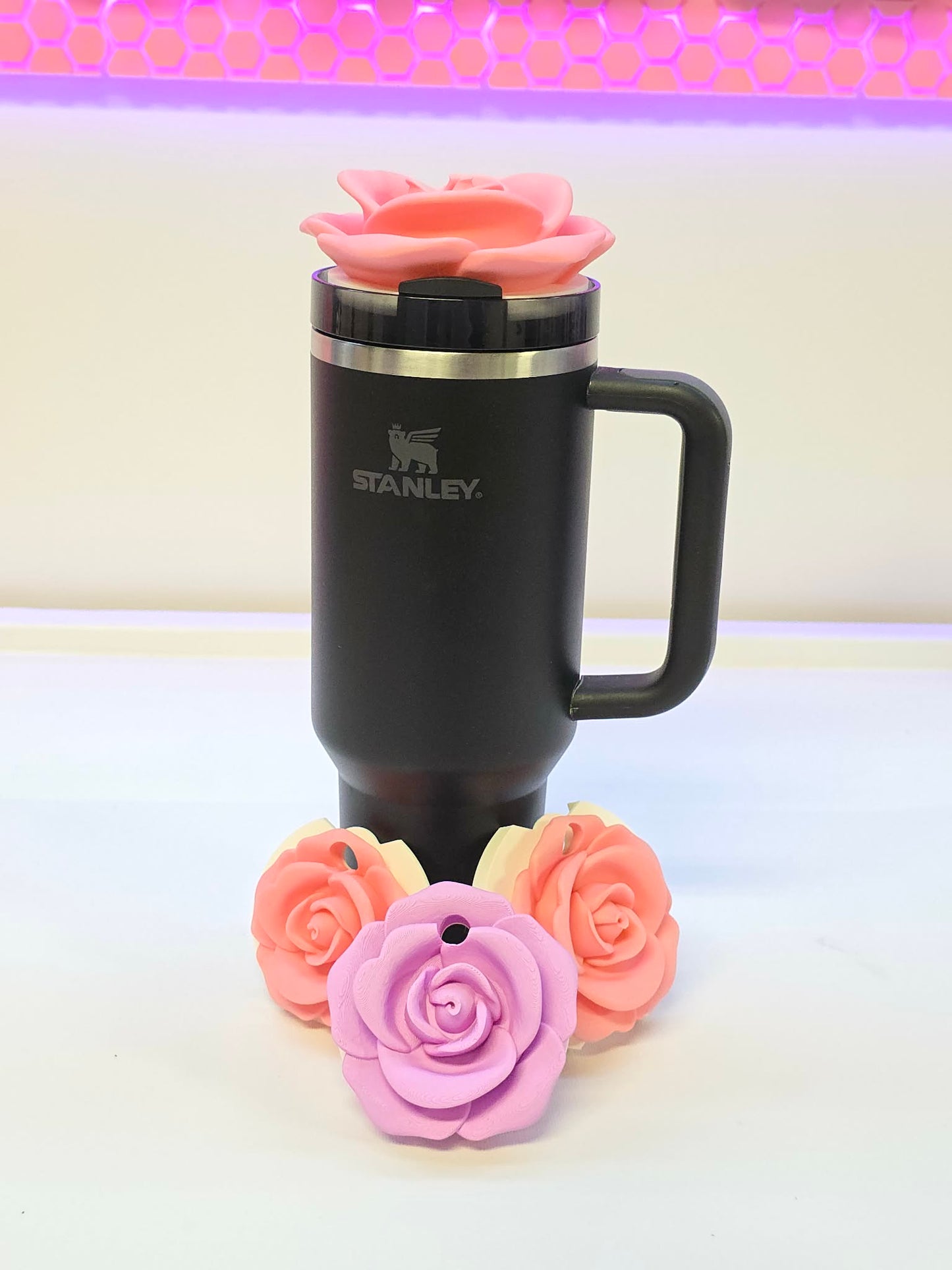 30OZ Rose Tumbler Topper: 3D Print STL & 3MF File Lid Toppers (Digital Download)
