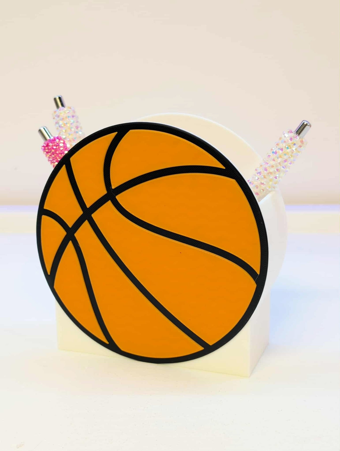 Basketball Pen Holder 3D Print File: Sporty Desk Decor (STL + 3MF File)