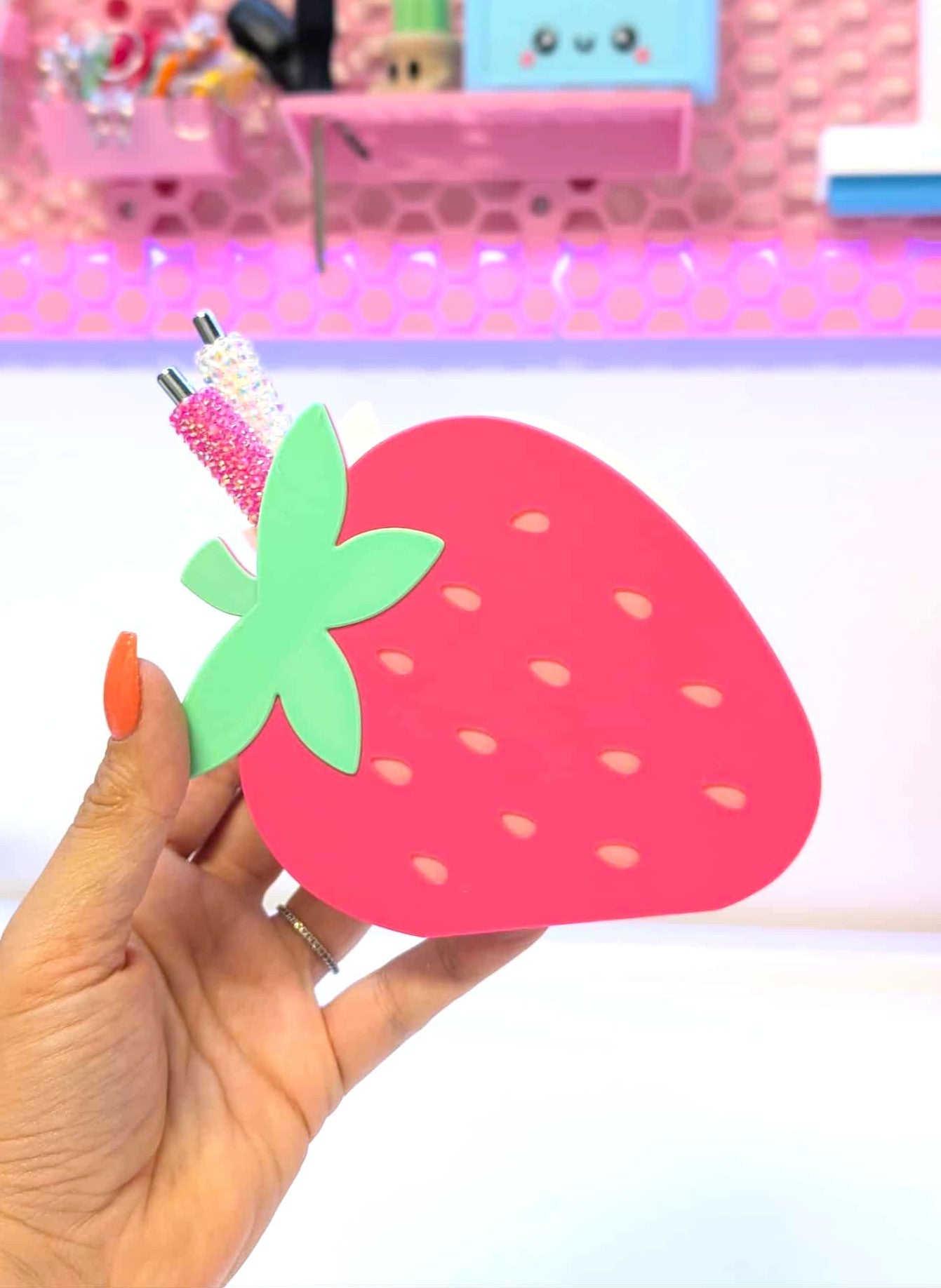 Digital Download - Strawberry Pen Holder STL & 3MF File