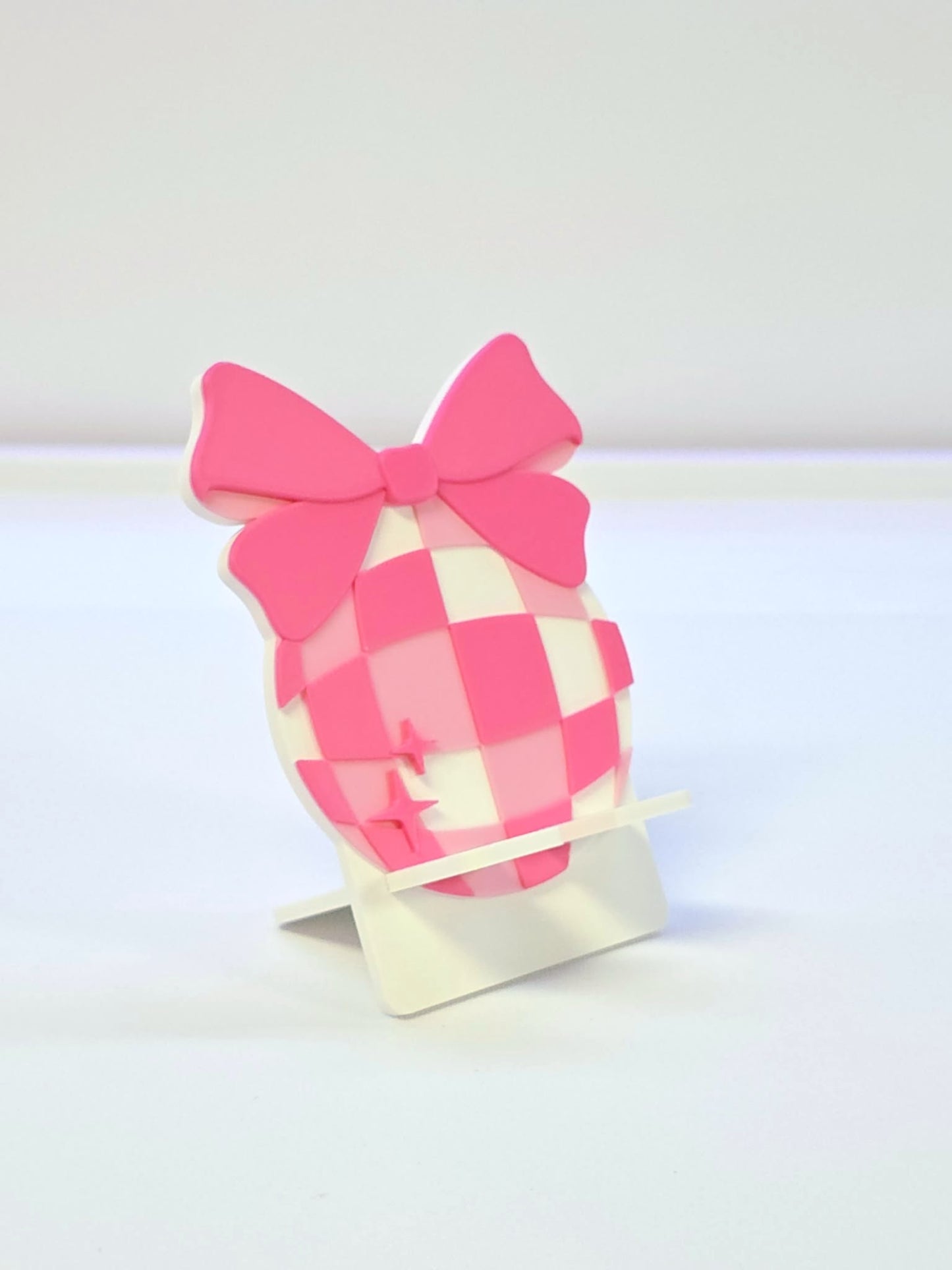 Disco Bow Phone Holder 3D Print File: Fun Desk Decor (STL/3MF Digital Download)