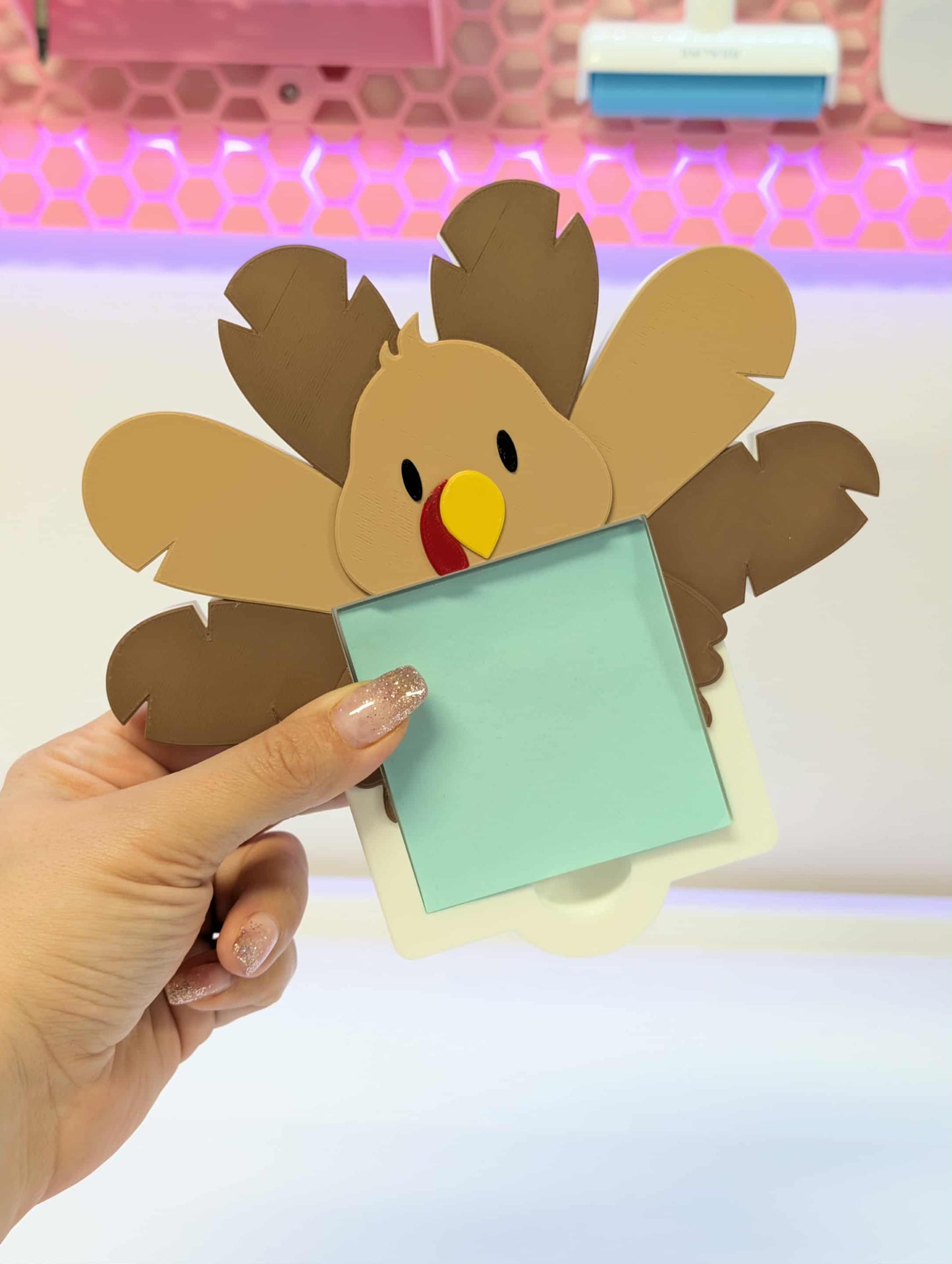 Turkey Sticky Note Holder: 3D Print File (STL/3MF Digital Download)