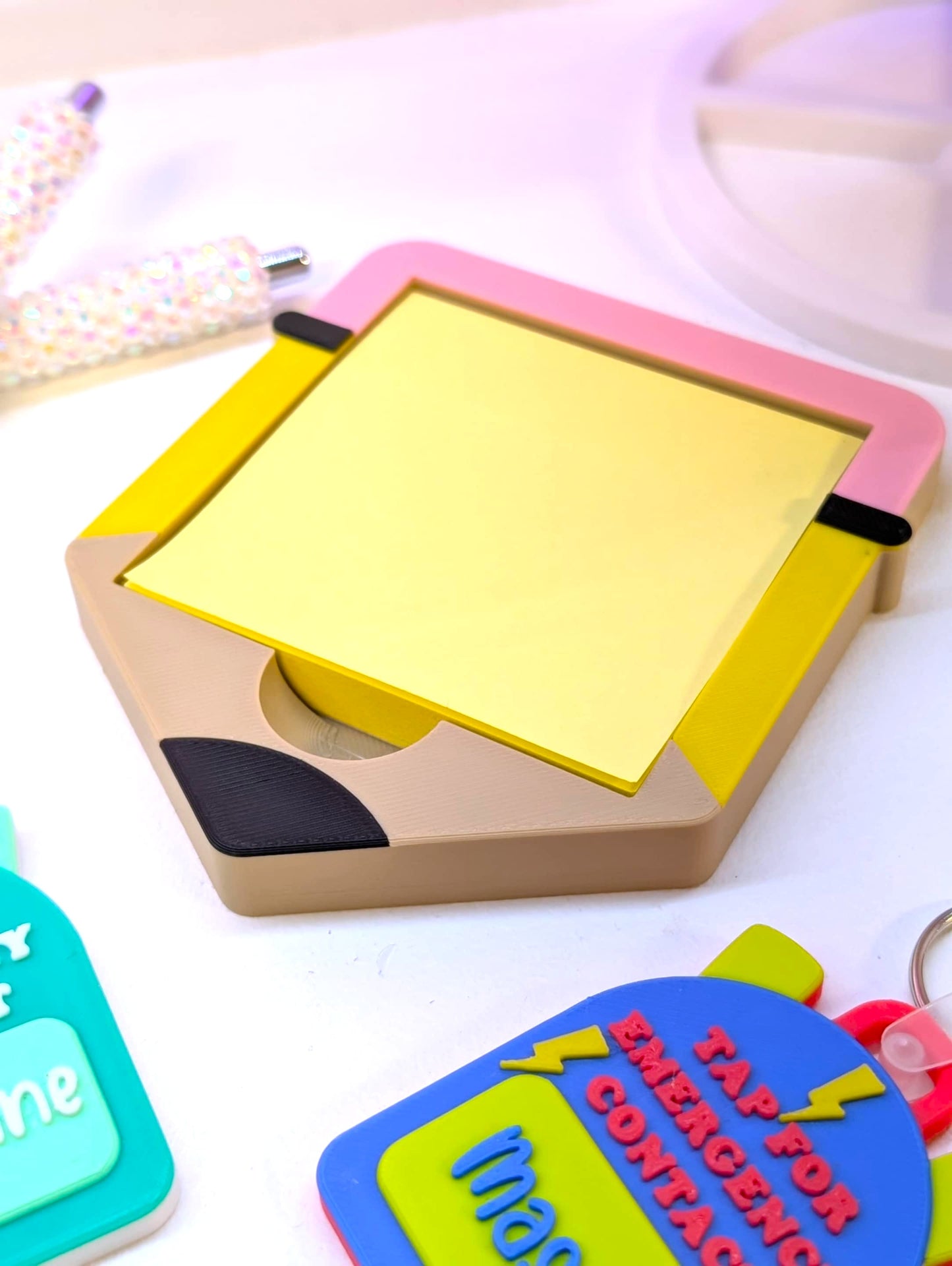 Pencil Sticky Note Holder - STL & 3MF - Digital Download
