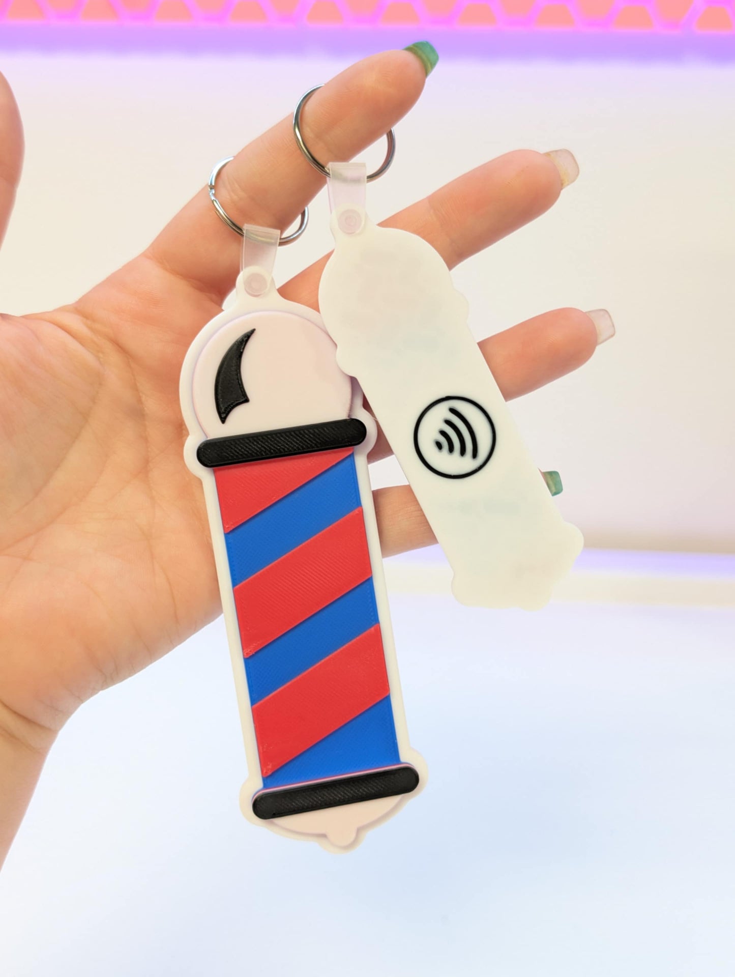 Digital Download - Barber Pole NFC Keychain