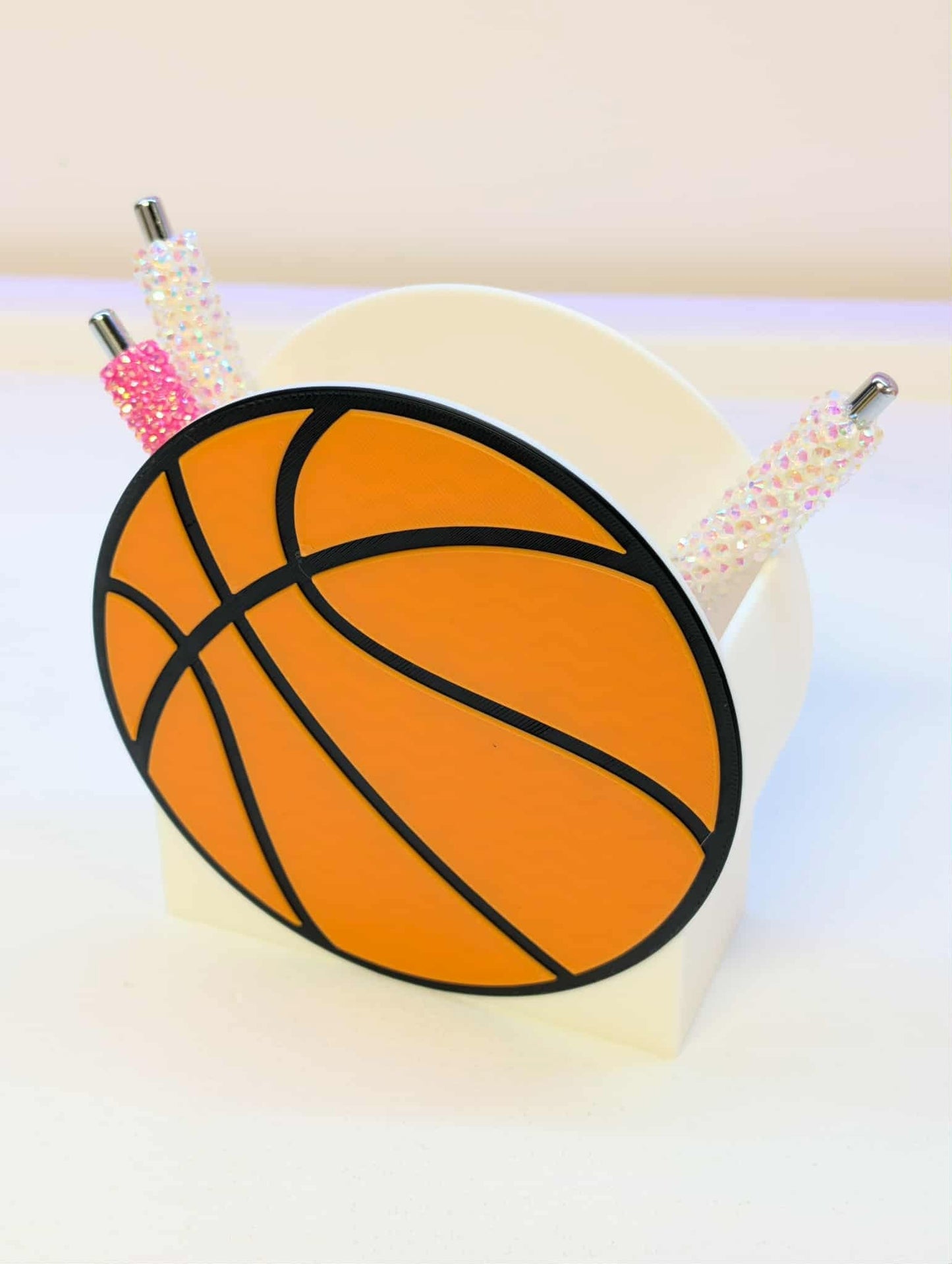 Basketball Pen Holder 3D Print File: Sporty Desk Decor (STL + 3MF File)