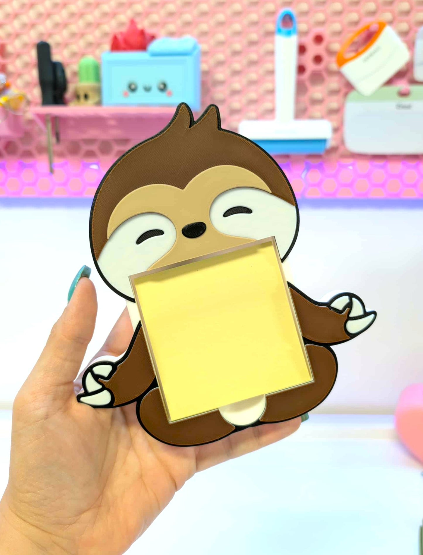 Sloth Sticky Note Holder - STL & 3MF - Digital Download