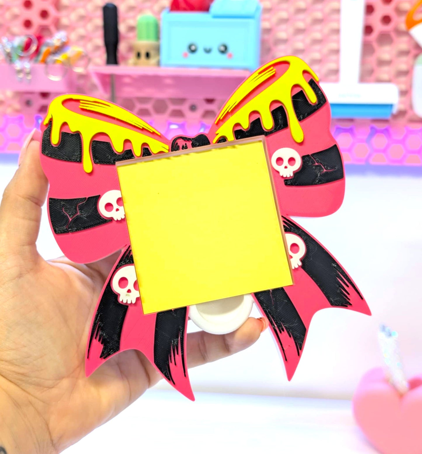 Spooky Bow Sticky Note Holder - STL & 3MF - Digital Download