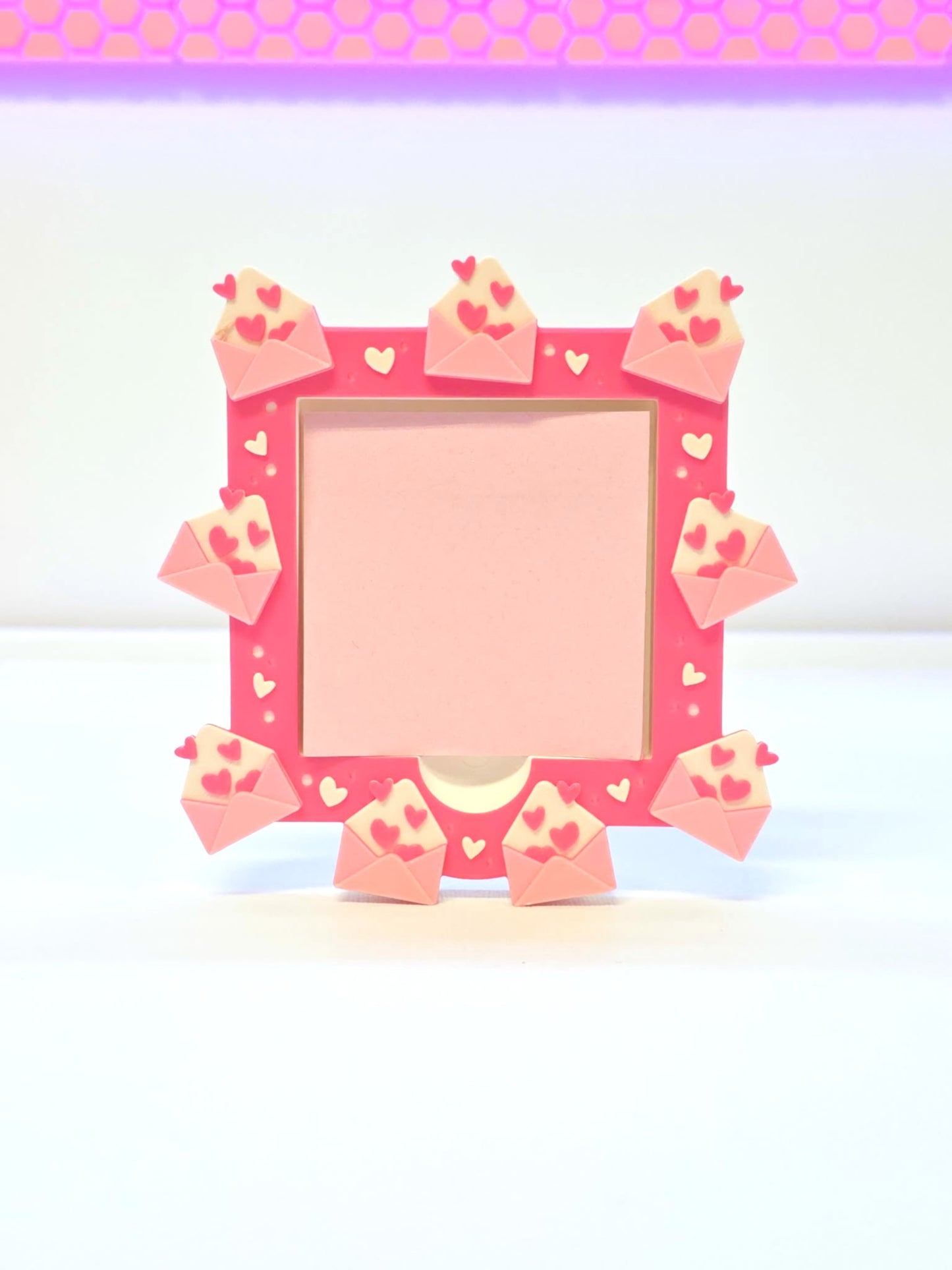 Love Letter Sticky Note Holder: Desk Organizer 3D Print File (STL & 3MF Digital Download)