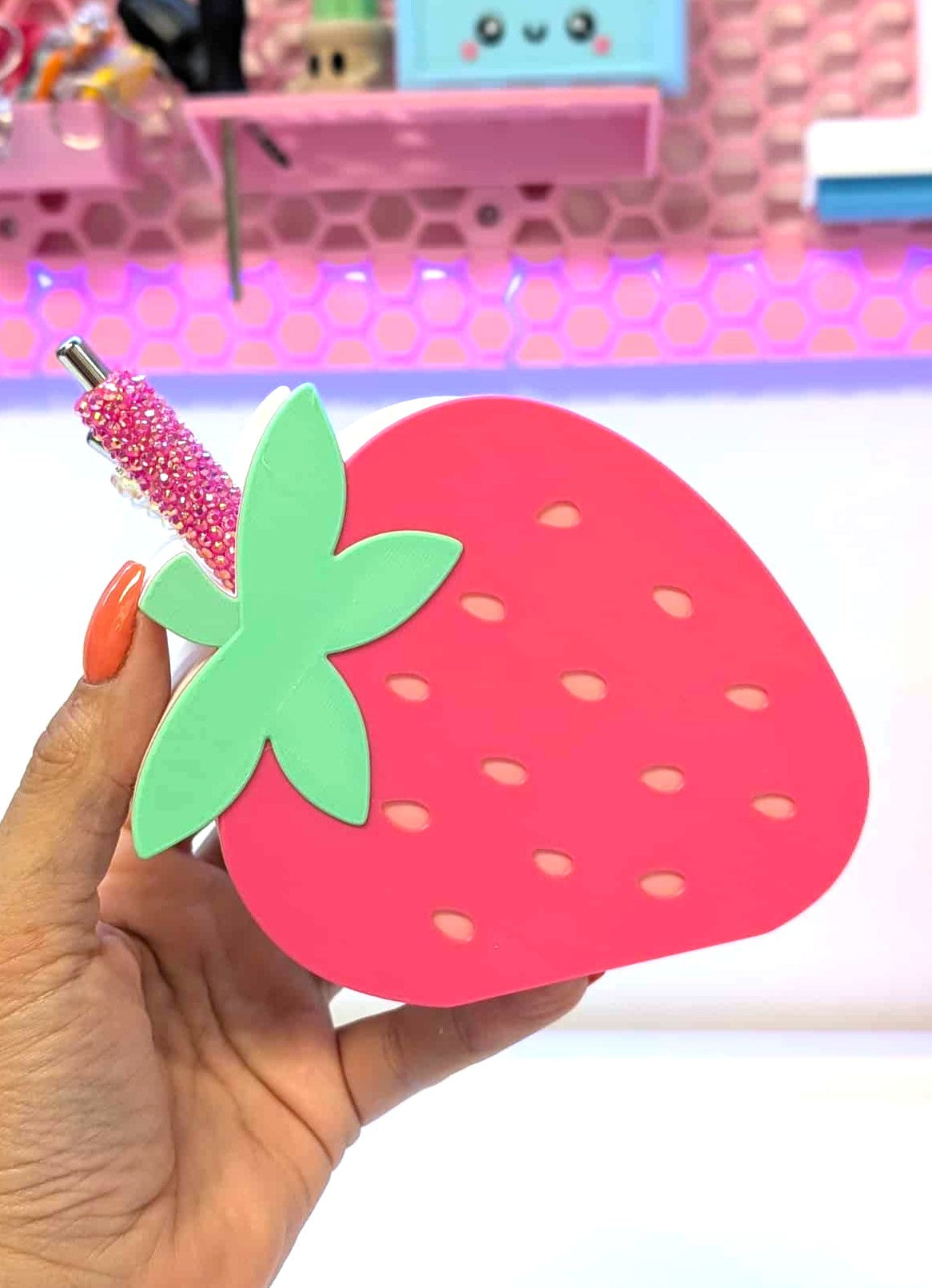 Digital Download - Strawberry Pen Holder STL & 3MF File