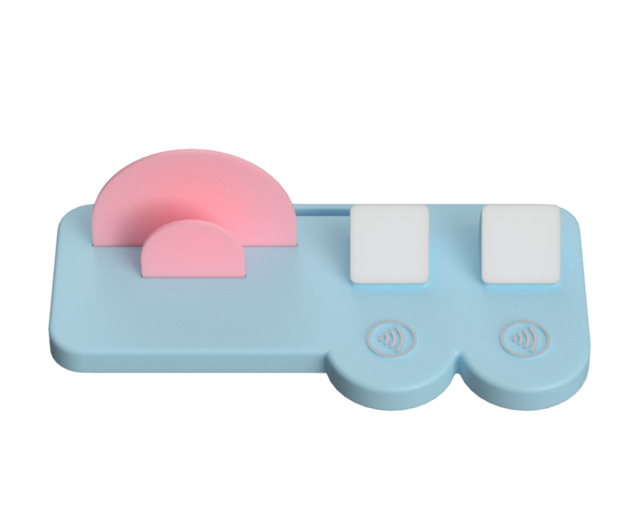 Business Card Holder + 2 Icon - NFC Display Base