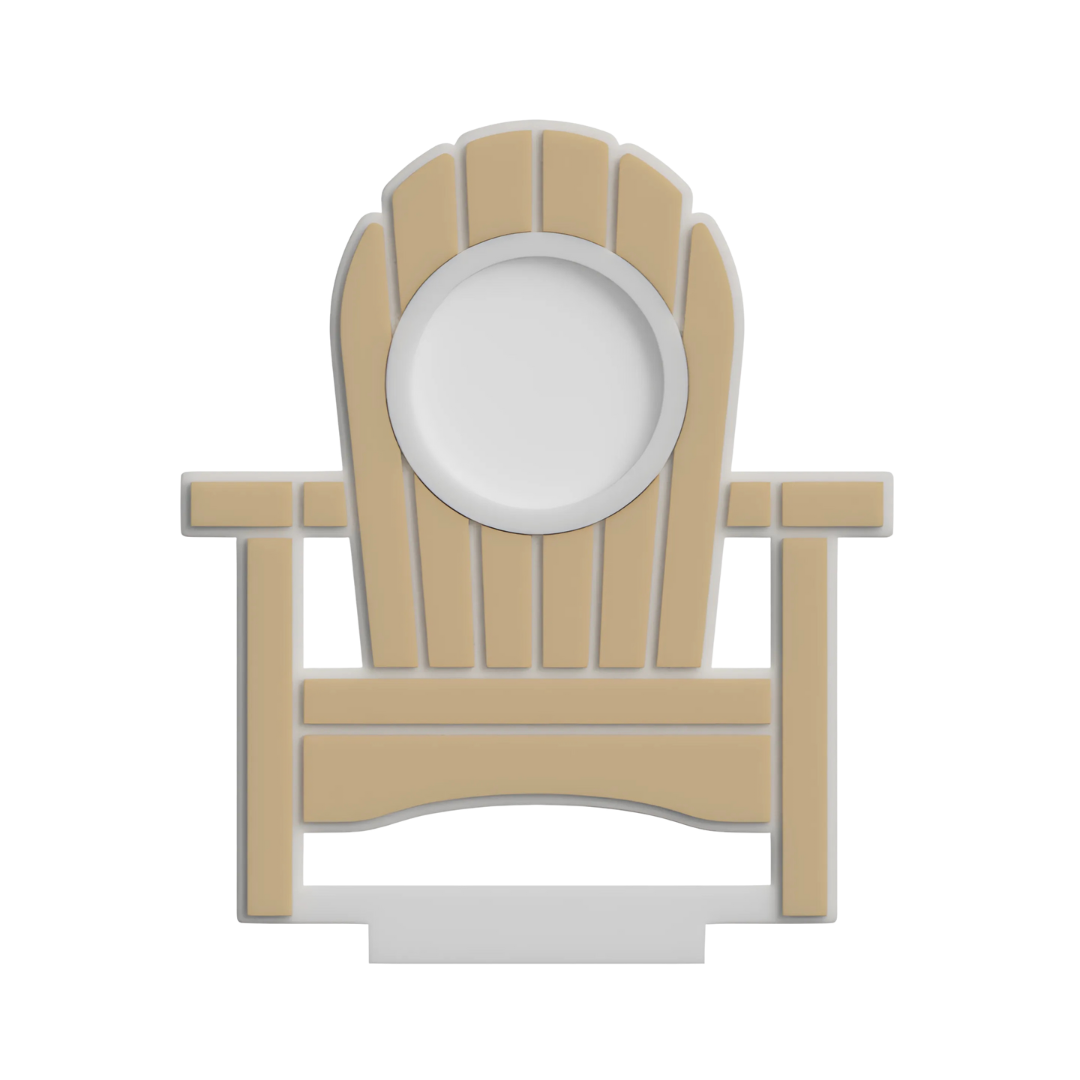 Digital Download - NFC Display Backing - Beach Chair Backing - Circle