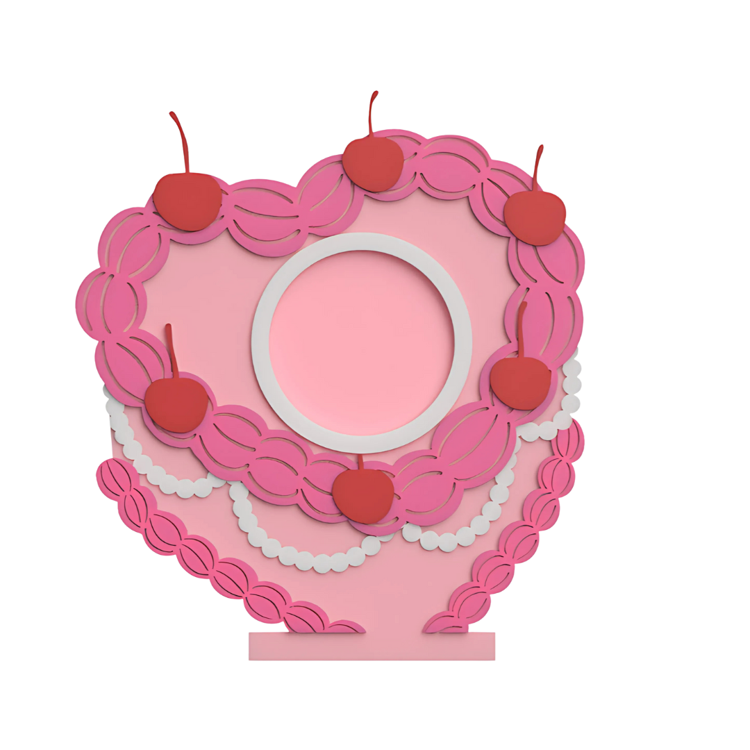 Digital Download - NFC Display Backing - Cherry Cake Backing - Circle