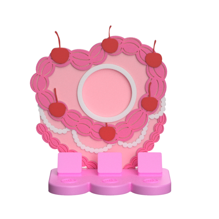 Digital Download - NFC Display Backing - Cherry Cake Backing - Circle