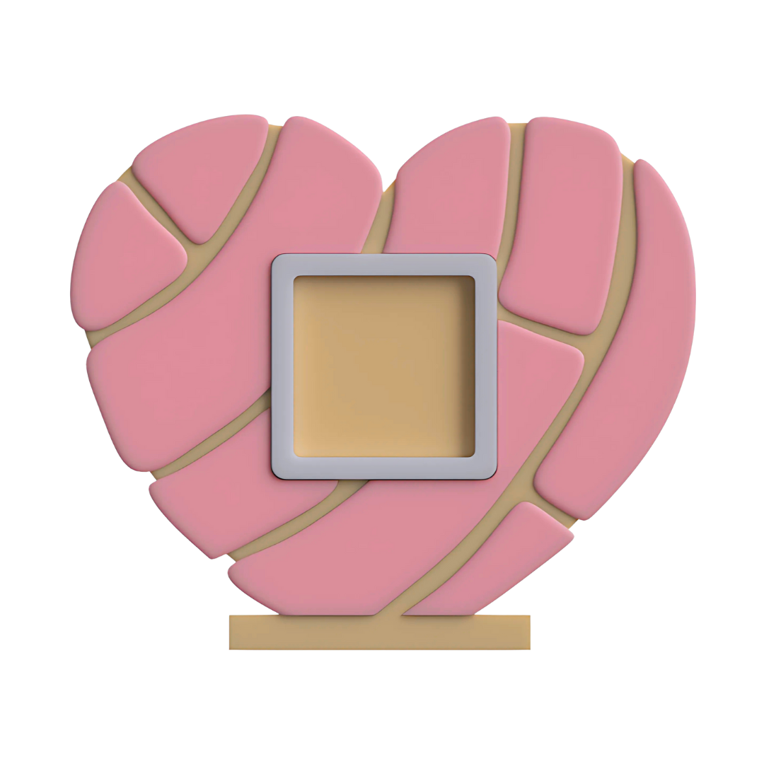 Digital Download - NFC Display Backing - Concha Heart Backing - Square