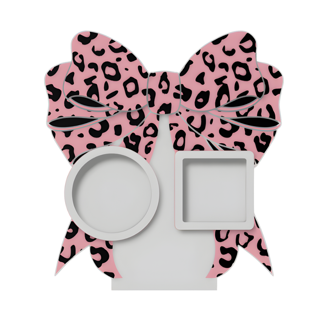 Digital Download - NFC Display Backing - Coquette Cheetah Bow Backing