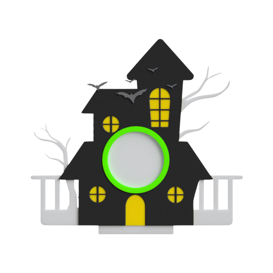 Digital Download - NFC Display Backing - Haunted House Backing - Circle