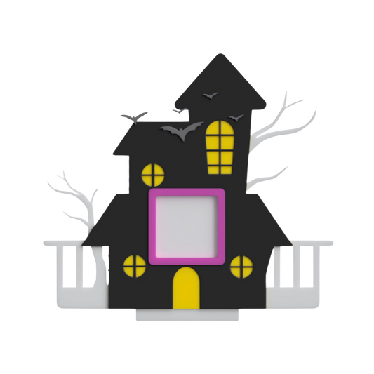 Digital Download - NFC Display Backing - Haunted House Backing - Square