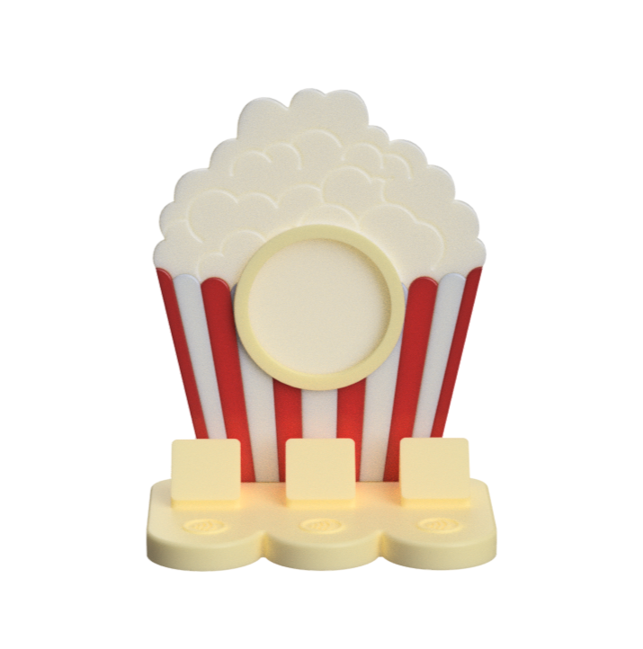 Digital Download - NFC Display Backing - Popcorn Backing - Circle