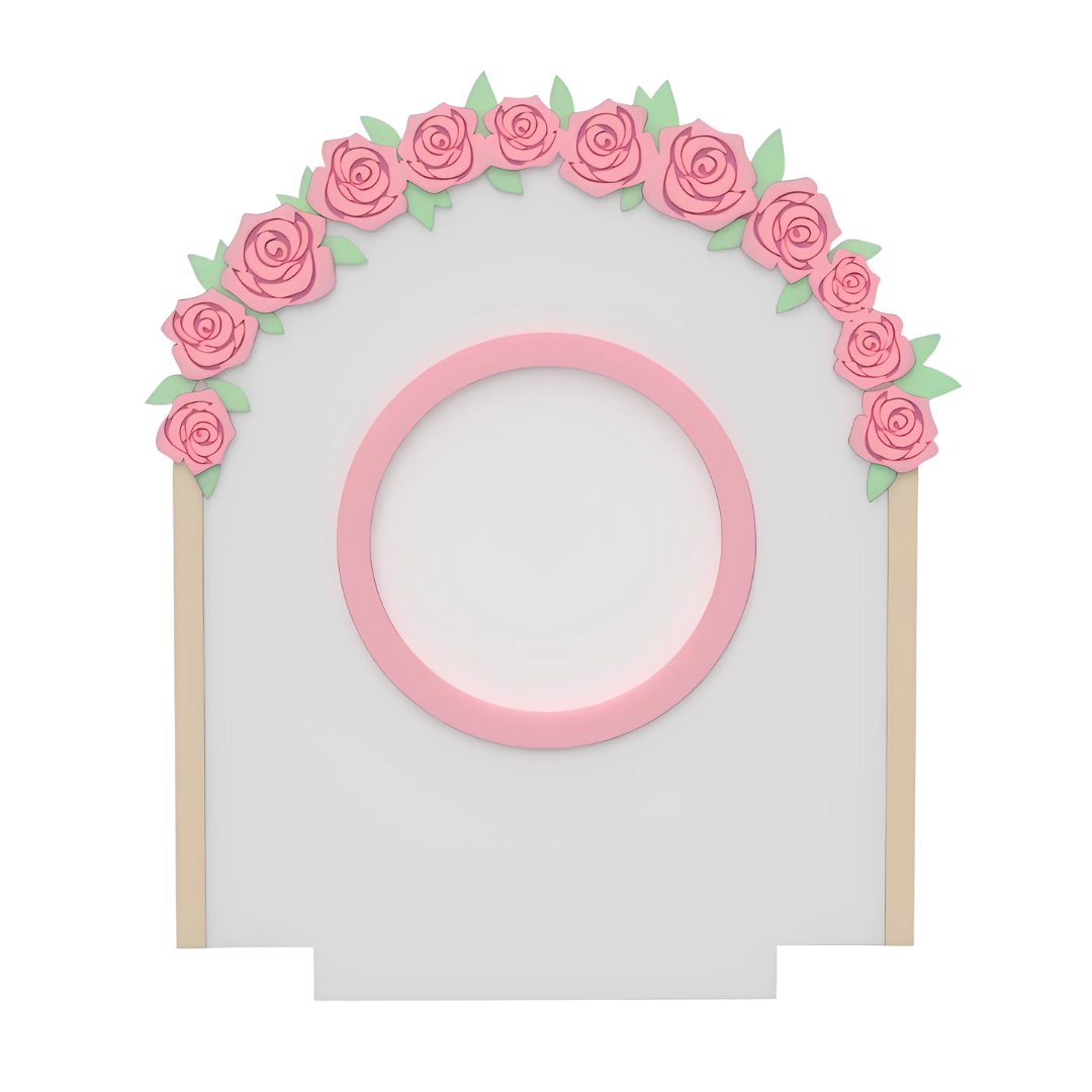 Digital Download - NFC Display Backing - Rose Arch Backing - Circle