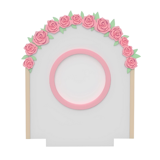 Digital Download - NFC Display Backing - Rose Arch Backing - Circle
