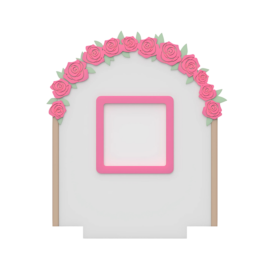 Digital Download - NFC Display Backing - Rose Arch Backing - Square