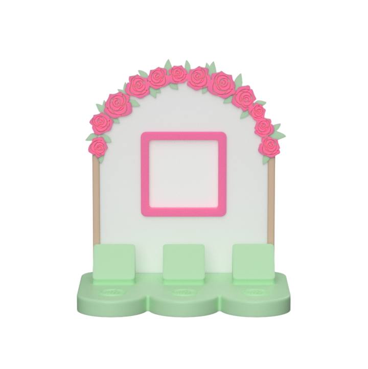Digital Download - NFC Display Backing - Rose Arch Backing - Square