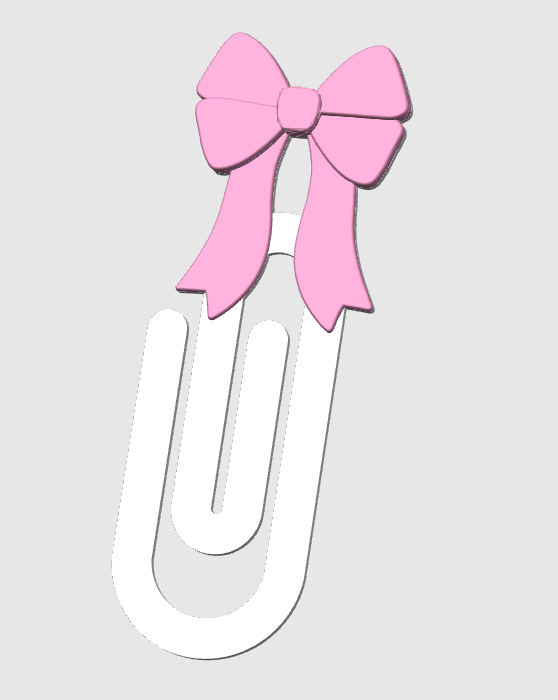 Coquette Bow Paper Clip 3D Print File (STL & 3MF Digital Download)