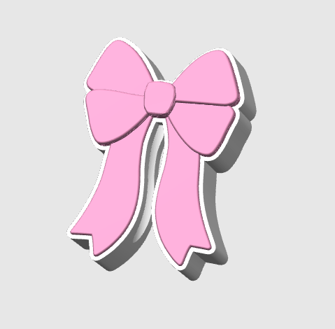 Coquette Bow Straw Topper 3D Print File (STL & 3MF Digital Download) 8mm + 10mm Sizes