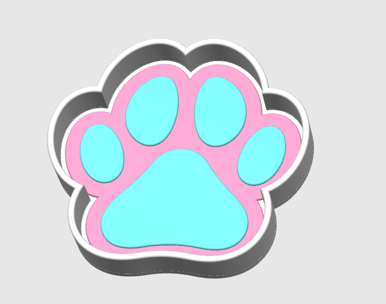 Dog Paw Trinket Dish 3D Print File – STL/3MF Desk Organization (Digital Download)