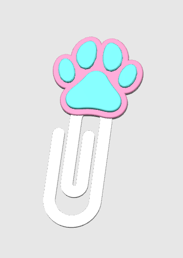 Dog Paw Paper Clip 3D Print File (STL & 3MF Digital Download)