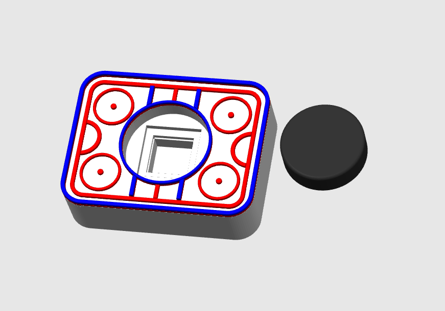 Hockey Rink Fidget Clicker STL & 3MF 3D Print File + Bonus Charms (Digital Download)