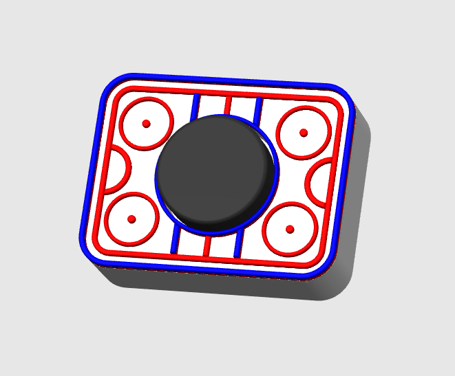 Hockey Rink Fidget Clicker STL & 3MF 3D Print File + Bonus Charms (Digital Download)