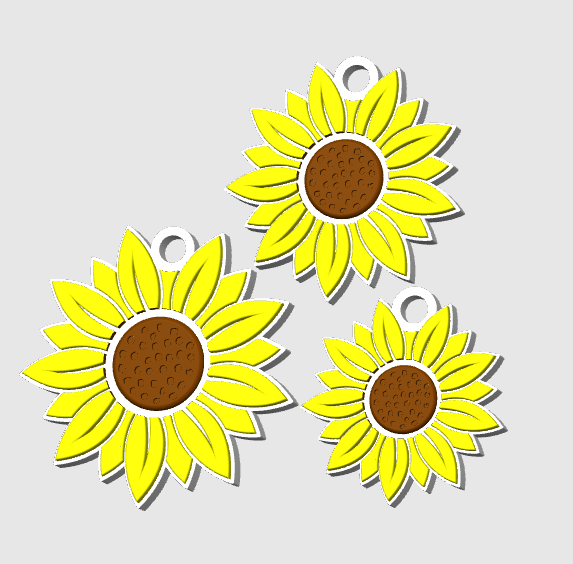 Sunflower 3D Print File Bundle – Desk Decor (STL/3MF Digital Download)