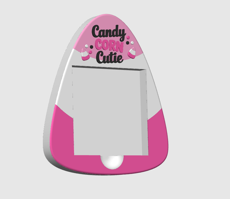 Candy Corn Cutie Sticky Note Holder - STL & 3MF - Digital Download