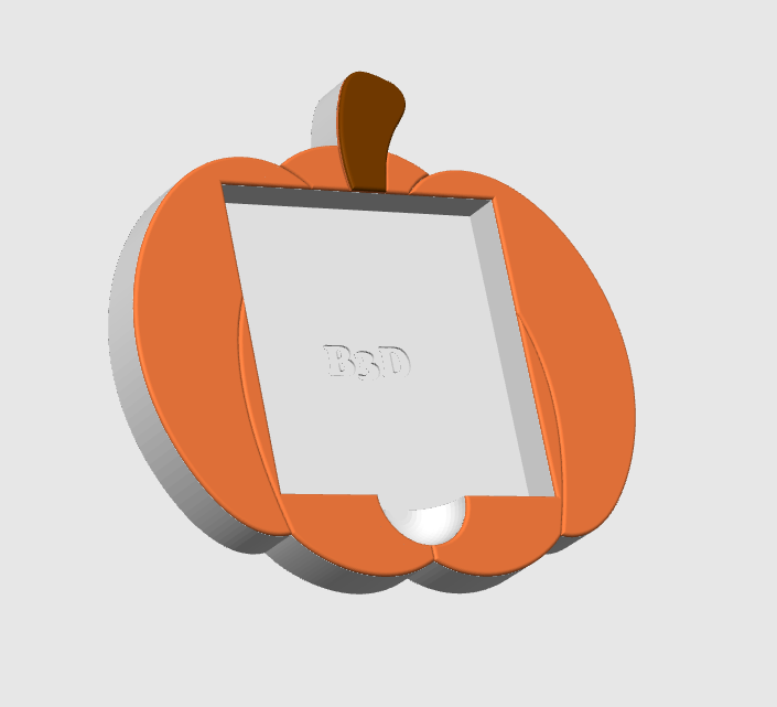 Pumpkin Sticky Note Holder - STL & 3MF - Digital Download