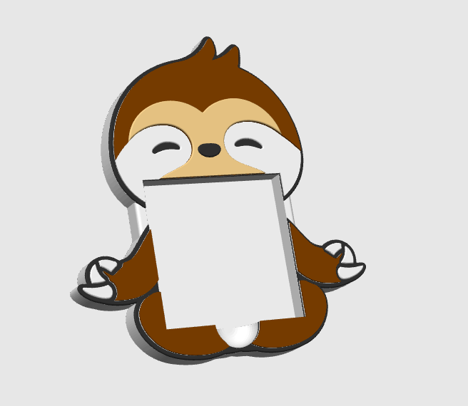 Sloth Sticky Note Holder - STL & 3MF - Digital Download
