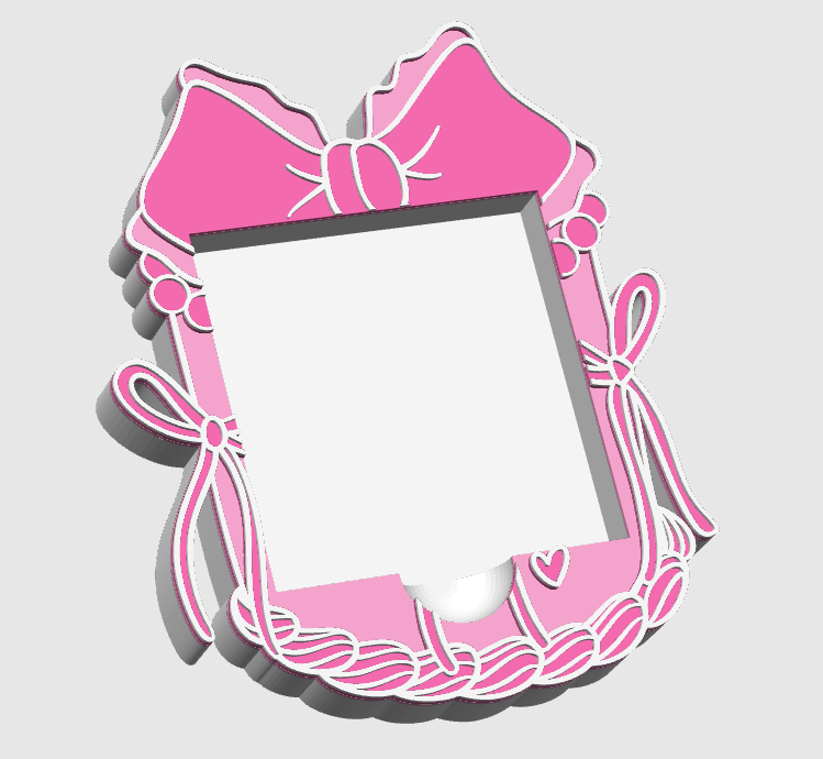 Bow Cake Sticky Note Holder - STL & 3MF - Digital Download