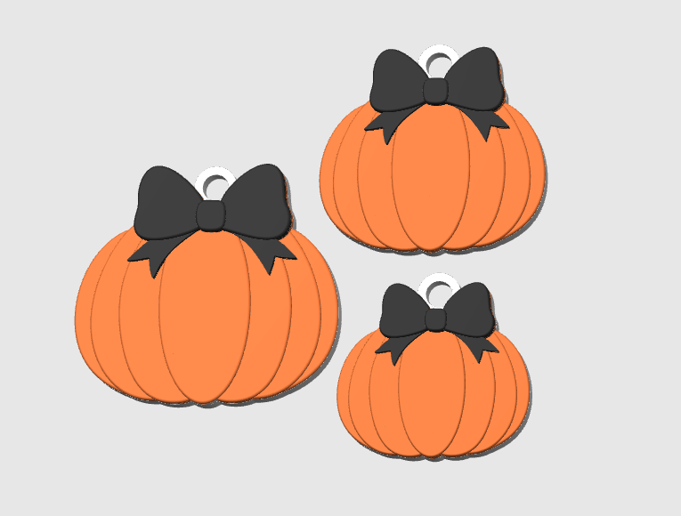 Bow Pumpkin 3D Print File Bundle | Pen Holder, Sticky Note Holders, Straw Toppers, Paper Clip | STL & 3MF Digital Download