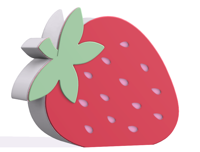 Strawberry 3D Print File Bundle | Pen Holder, Sticky Note Holders, Straw Toppers, Paper Clip | STL & 3MF Digital Download