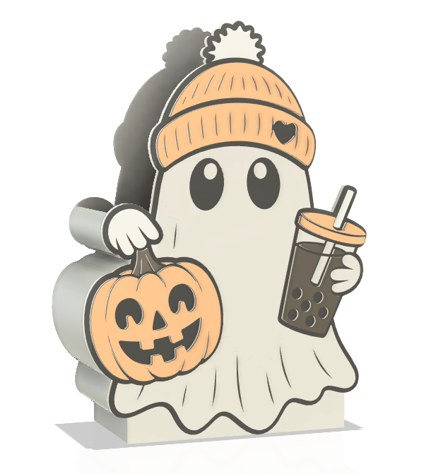 Fall Ghost 3D Print File Bundle | Pen Holder, Sticky Note Holders, Straw Toppers, Paper Clip, Embellishment | STL & 3MF Digital Download