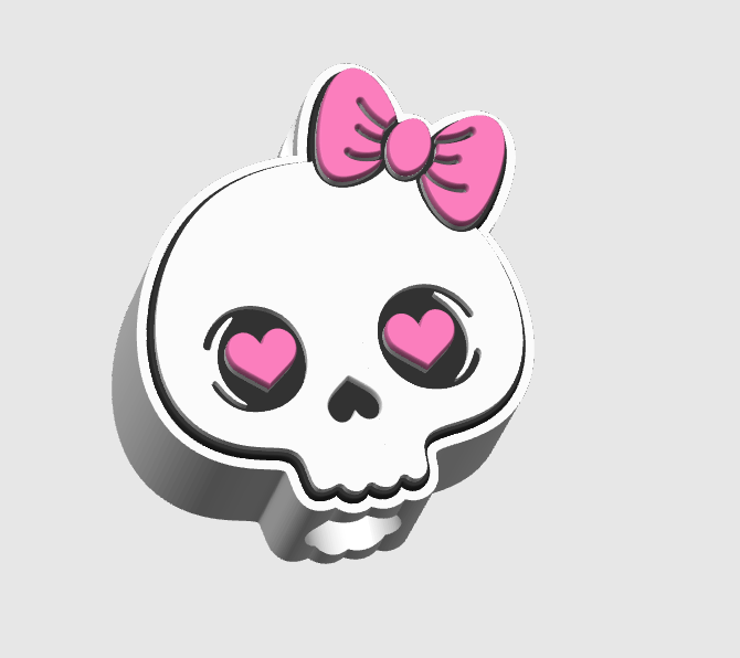Skull Bow 3D Print File Bundle | Pen Holder, Sticky Note Holder, Trinket Dish, Straw Topper, Paper Clip, Embellishment | STL & 3MF Digital Download