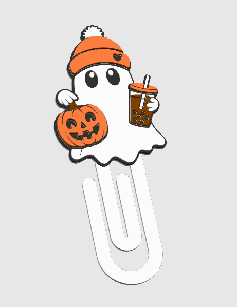 Fall Ghost Jumbo Paper Clip 3D Print File (STL & 3MF Digital Download)