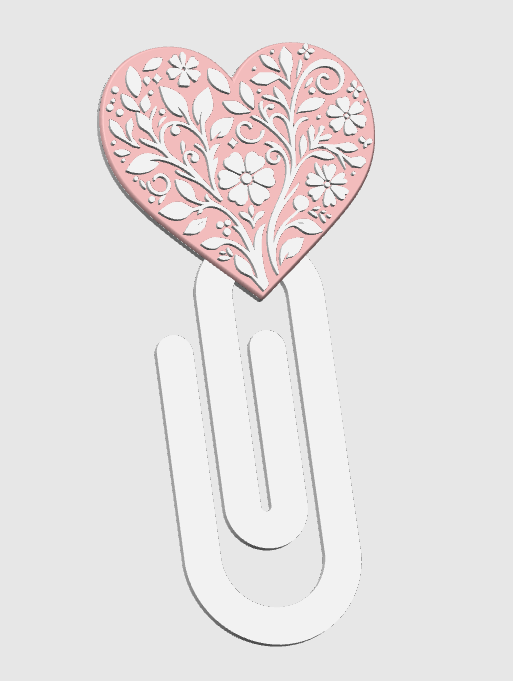 Heart Motif 3D Print File Bundle | Pen Holder, Sticky Note Holders, Straw Toppers, Paper Clip | STL & 3MF Digital Download