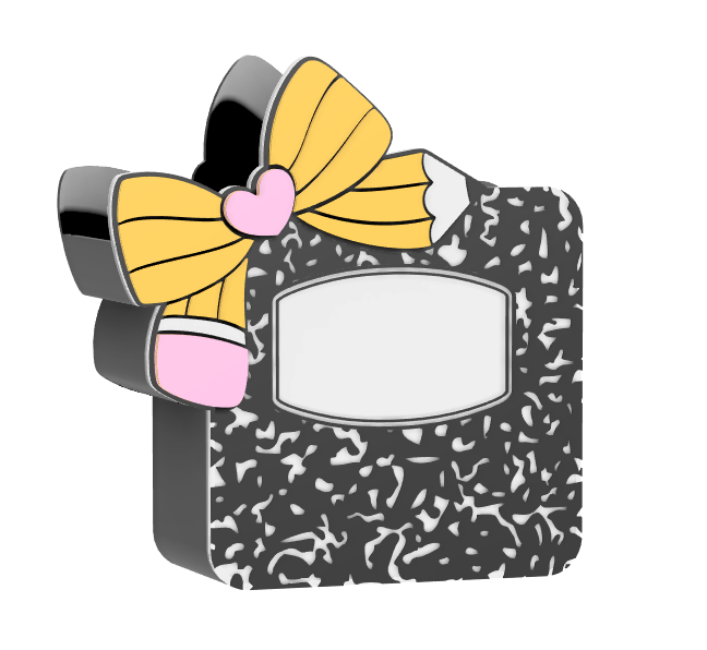 Digital Download - Editable Composition Pencil Bow Pen Holder STL & 3MF File