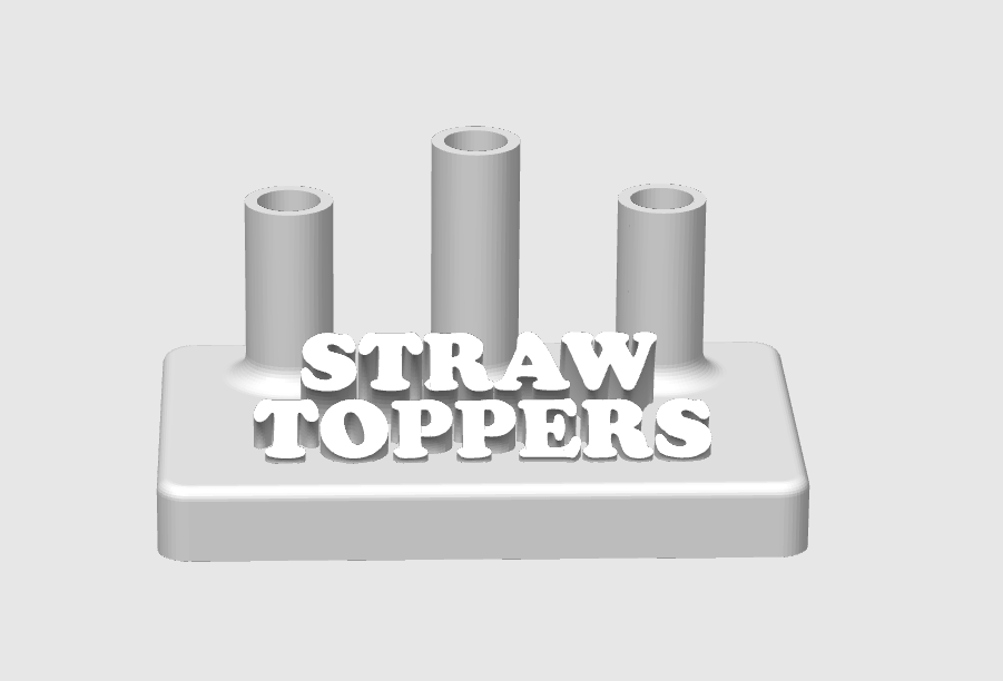 Multi Straw Toppers Display 3D Print File (STL & 3MF Digital Download)