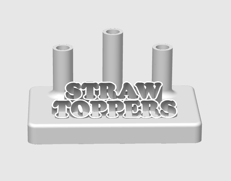 Multi Straw Toppers Display 3D Print File (STL & 3MF Digital Download)